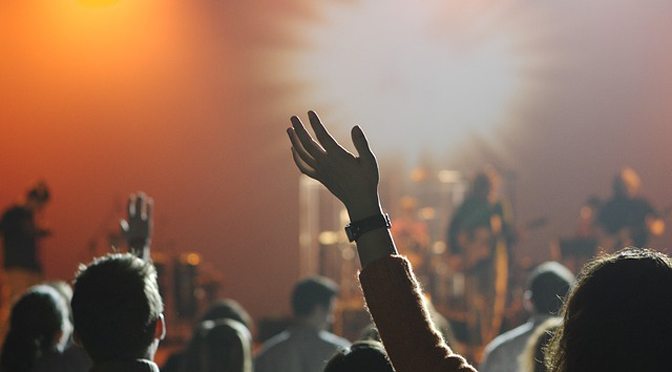 Young people in worship