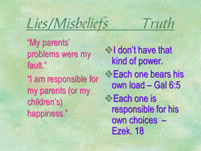 Lie: I am responsible for others' choices